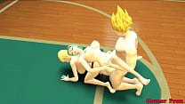 Dragon Ball Porn Anime Hentai Vegeta Fucks Hard in the Anal Ass of Nro 18 and His Wife, Lets His Lover Fuck