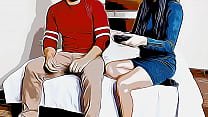 My Hot Sister-in-Law Wants to Learn to Play Video Games Sitting on My Legs Part 2 – Cartoon Version