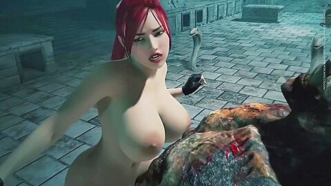Huge Monster Cock Feasts On 3d Chicks Pussy